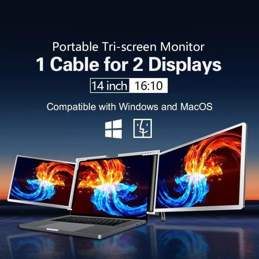 OodleKaboodles's tweet image. Take your workflow to the next level with the Portable Tri-Screen Laptop Extender! 💻🖥️🖥️

🌐 Shop now: oodle-kaboodle.com

#TriScreenExtender #TripleMonitorSetup #WorkFromAnywhere #PortableProductivity #LaptopAccessories #TechUpgrade #RemoteWorkTools