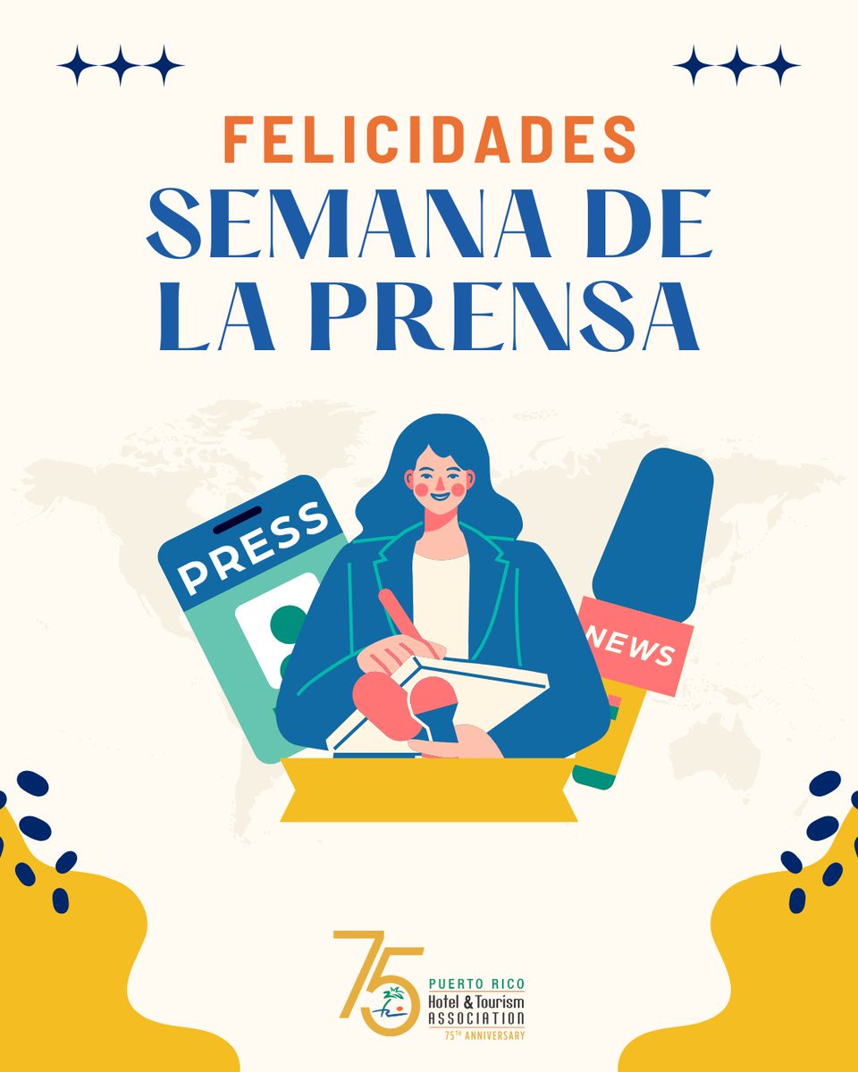 🗞️📸 ¡Feliz Semana de la Prensa!

Desde la PRHTA les reconocemos y celebramos su labor incansable. ¡Gracias por ser aliados del turismo, la cultura y el desarrollo de Puerto Rico!

#SemanaDeLaPrensa #GraciasPrensa #PRHTA #PeriodismoResponsable #VocesQueInforman