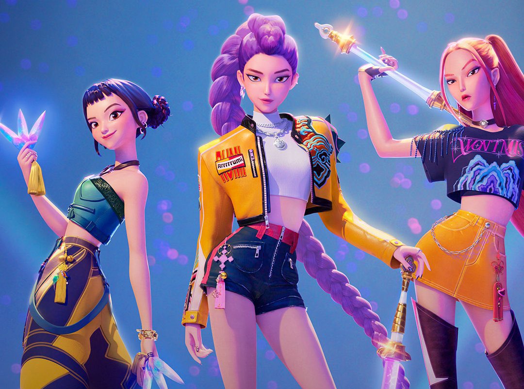 updatecharts's tweet image. NINGUÉM PEDIU! Netflix cogita fazer duas sequências e um live-action de “Guerreiras do K-Pop”.