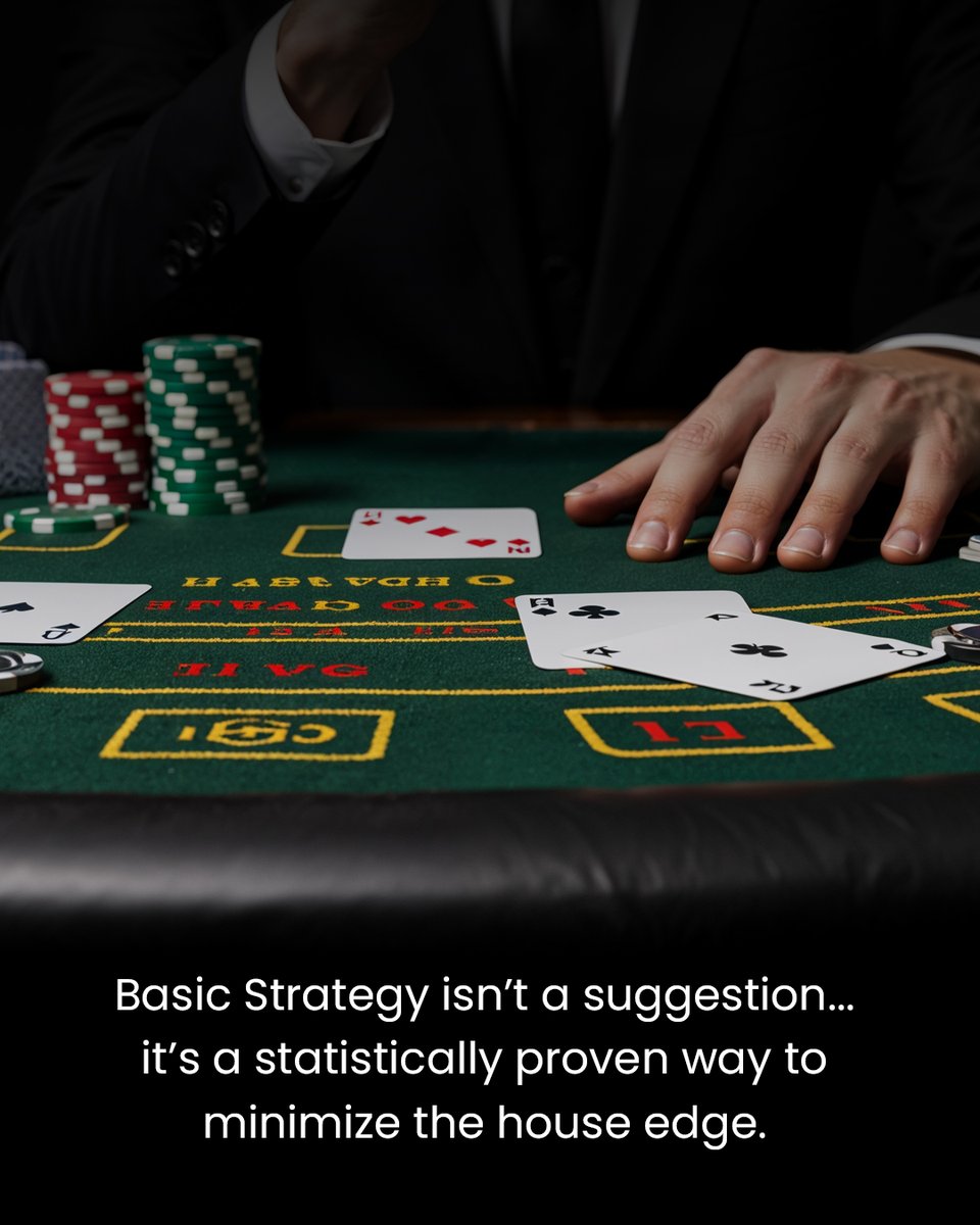 DavidJanover's tweet image. Every decision in Blackjack has a mathematically best option. Memorize it. Live it. Play it.
#basicstrategy #blackjackbasics #mathwins #blackjackbook #davidajanover #playingblackjacklikeanengineer #smartplay #blackjackedge