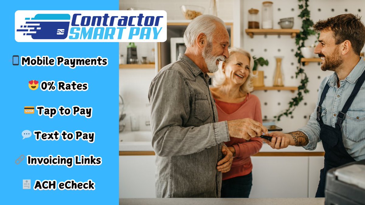 The many great payment options for Contractors:
iSmartPayments.com/Contractor-Sma…