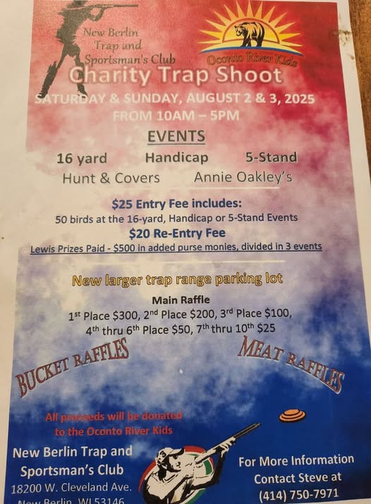 Come on out and join us at The New Berlin Trap &amp; Sportsman Club for the annual Charity Shoot happening this weekend. Some of our team will be out there representing! Come support a great cause, enjoy some friendly competition. We’d love to see you there!