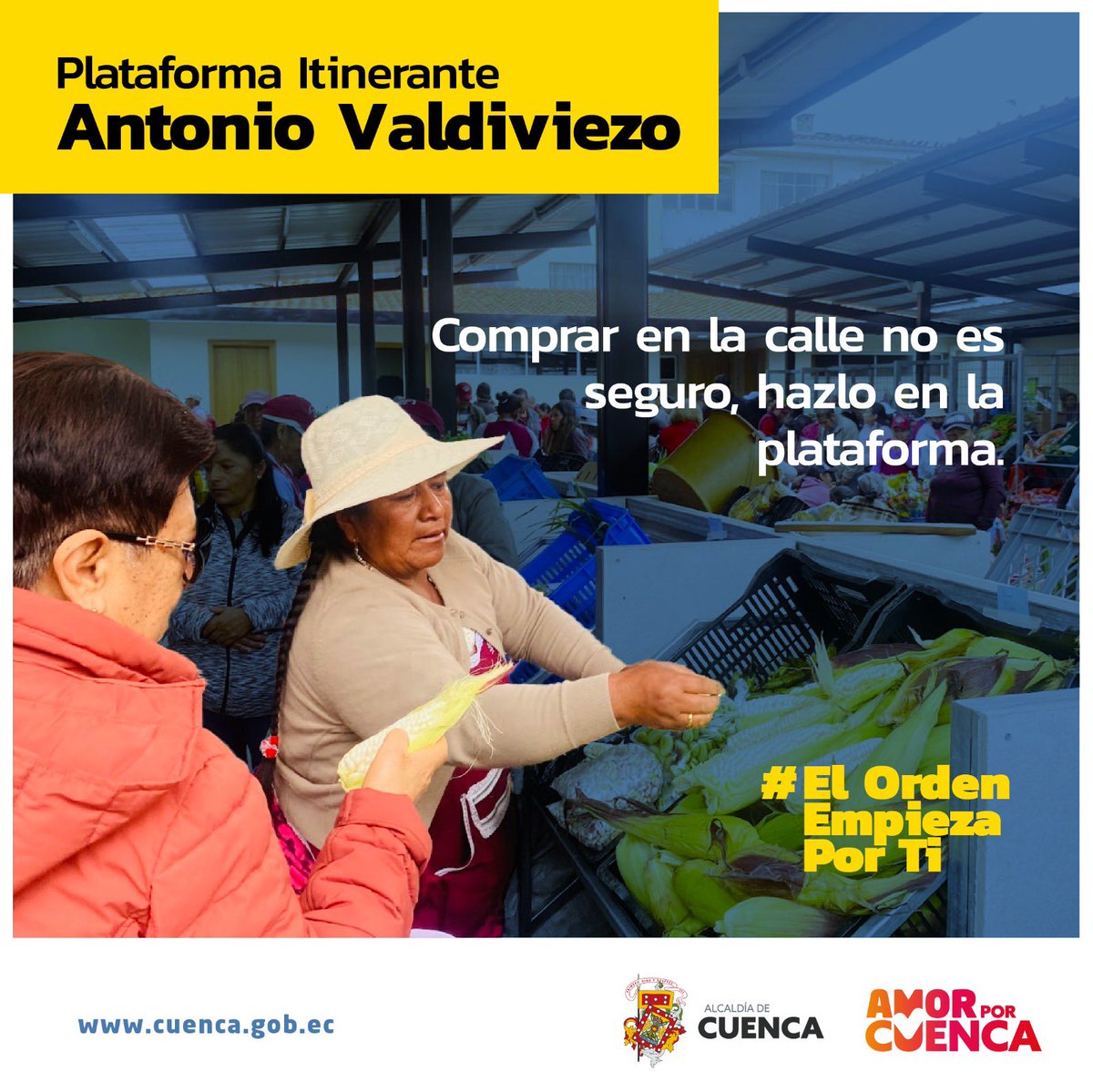 Dirección Mercados (@mercados_cuenca) on Twitter photo ¡Te esperamos en la Plataforma Valdiviezo! 🧑🏻🌾👩🏻🌾
Tenemos todo y a los mejores precios. 🌶️🍉🌽🥬🫒
Compremos en lugares autorizados, recuerda que #ElOrdenEmpiezaPorTi.
#MercadosCuenca
<a href="/czamoramatute/">Cristian Zamora M</a>
<a href="/MunicipioCuenca/">Municipio Cuenca</a>
<a href="/GuardiaCuenca/">GuardiaCiudadanaCue</a> ¡Te esperamos en la Plataforma Valdiviezo! 🧑🏻🌾👩🏻🌾
Tenemos todo y a los mejores precios. 🌶️🍉🌽🥬🫒
Compremos en lugares autorizados, recuerda que #ElOrdenEmpiezaPorTi.
#MercadosCuenca
<a href="/czamoramatute/">Cristian Zamora M</a>
<a href="/MunicipioCuenca/">Municipio Cuenca</a>
<a href="/GuardiaCuenca/">GuardiaCiudadanaCue</a>