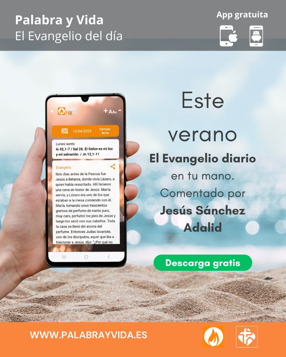 🔸 La #PalabraDeDios en tu mano.
🔸 El #EvangelioDelDía #EvangelioDeHoy comentado por el sacerdote y escritor Jesús Sánchez Adalid.
🔸 App gratuita #PalabrayVida
🔸 Descárgala en palabrayvida.es o en tu store.