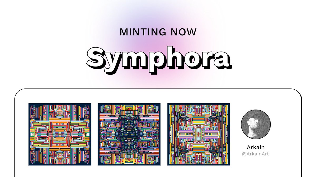 🎼 MINTING LIVE: Symphora by <a href="/ArkainArt/">Arkain</a> 🎼

Where mathematics becomes poetry and code transforms into emotion.

Each piece born from pure algorithmic DNA - deterministic yet dreamy, structured yet soulful.

Mint your symphony.