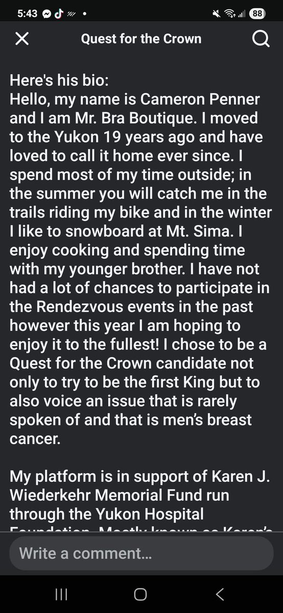 This is 29 yr old Cameron David Penner, owner of Bra Boutique lingerie in the Yukon

A week ago a 9yr old girl went missing and set our community in a panic. Shockingly, RCMP didn’t even issue an amber alert. People were forced to just go out walking the streets on thier own. She