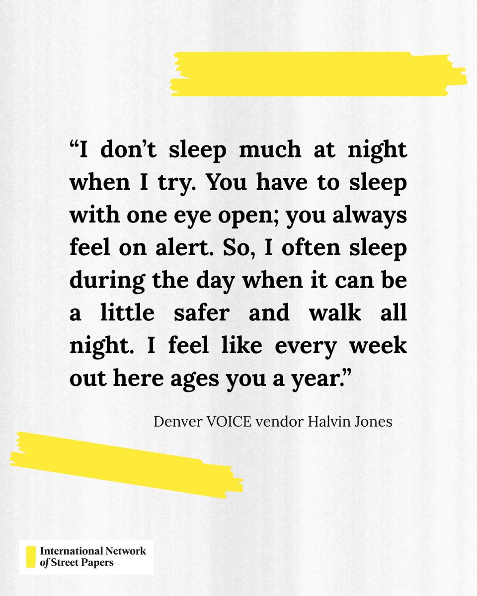 International Network of Street Papers (@_insp) on Twitter photo Each night, as most of Denver sleeps, <a href="/DenverVOICE/">Denver VOICE</a> vendor Halvin Jones wanders the streets, always moving: insp.ngo/articles/vendo… Each night, as most of Denver sleeps, <a href="/DenverVOICE/">Denver VOICE</a> vendor Halvin Jones wanders the streets, always moving: insp.ngo/articles/vendo…
