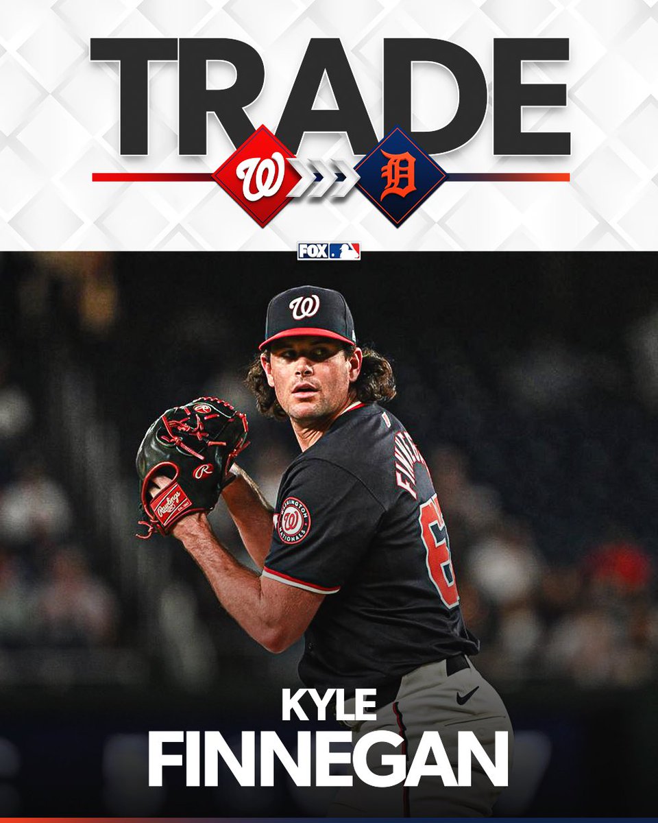 TRADE: The Tigers are acquiring RP Kyle Finnegan from the Nationals, per <a href="/Ken_Rosenthal/">Ken Rosenthal</a>