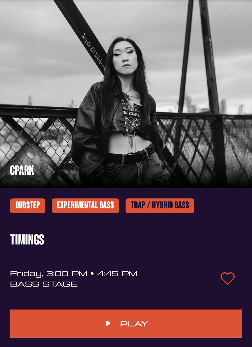 ⛓️CPARK⛓️ (@whoiscpark) on Twitter photo Toronto’s getting a whole 1 hour 45 mins from me to open up the bass stage tmrw for <a href="/VELDFest/">Veld Music Festival</a> 😤 LFG
3:00-4:45pm, see you there!! Toronto’s getting a whole 1 hour 45 mins from me to open up the bass stage tmrw for <a href="/VELDFest/">Veld Music Festival</a> 😤 LFG
3:00-4:45pm, see you there!!