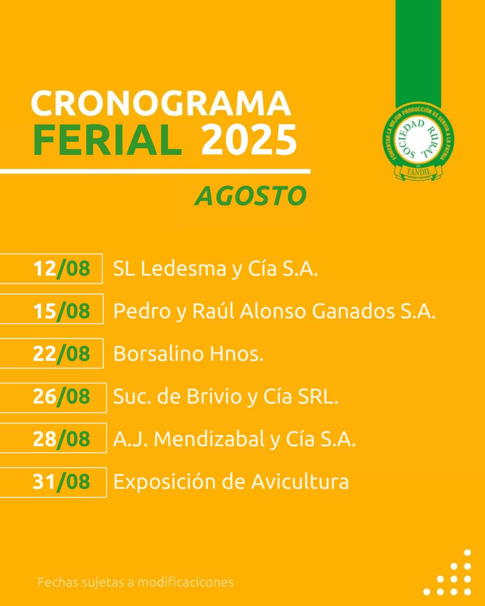 Sociedad Rural de Tandil tweet media