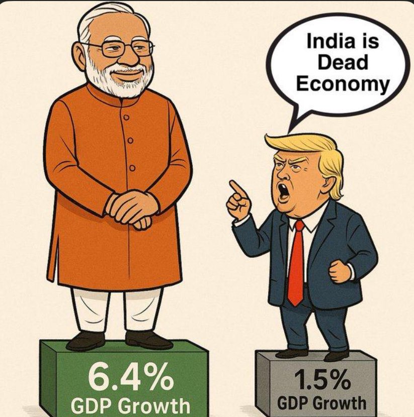Bhaskar Rao (@nimmabhaskar22) on Twitter photo “Dead Economy” <a href="/POTUS/">President Donald J. Trump</a> has really lost his mind, no President stoops to make such remarks. Running a diverse India itself is a challenge.
Over 1. 4 Billion people have experienced growth in their daily lives. <a href="/RahulGandhi/">Rahul Gandhi</a> should reserve his right to politically fight with “Dead Economy” <a href="/POTUS/">President Donald J. Trump</a> has really lost his mind, no President stoops to make such remarks. Running a diverse India itself is a challenge.
Over 1. 4 Billion people have experienced growth in their daily lives. <a href="/RahulGandhi/">Rahul Gandhi</a> should reserve his right to politically fight with