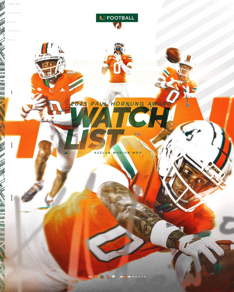 He's ready to make his mark in the orange and green.

Keelan Marion lands on the Hornung Award Watch List 🙌