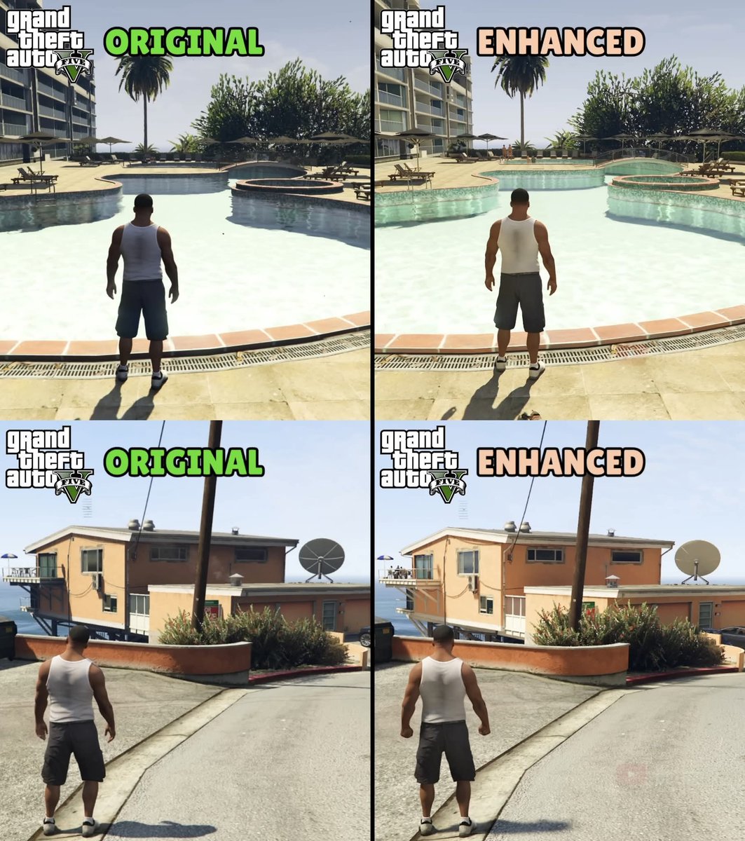 GTA 5 original vs GTA 5 enhanced