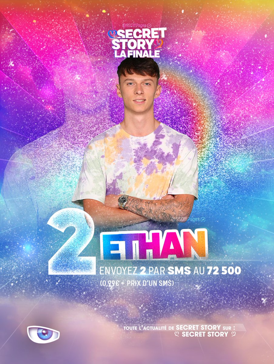 SSOffPages's tweet image. C’est à vous de voter pour soutenir #Ethan ! 👁️⁣⁣

👉 Pour Ethan, envoyez 2⃣

Envoyer le 2 par SMS au 72 500 (0,99 € + Prix d’un SMS)
𝗠𝗼𝗱𝗮𝗹𝗶𝘁𝗲́𝘀 𝗲𝘁 𝘁𝗲𝗿𝗿𝗶𝘁𝗼𝗶𝗿𝗲𝘀 𝗱𝘂 𝘃𝗼𝘁𝗲 𝘀𝘂𝗿 𝗧𝗙𝟭+

#SecretStory #SecretStoryLeLive #SS13