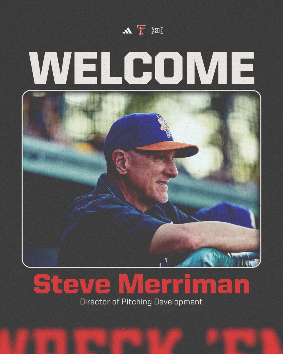 Texas Tech Baseball (@ttu_baseball) on Twitter photo Another pitching mind has joined the squad!
Steve joins us after a decorated 20+ year career in college and pro ball!
#WreckEm | <a href="/SMerrBullpen/">Steve Merriman</a> Another pitching mind has joined the squad!
Steve joins us after a decorated 20+ year career in college and pro ball!
#WreckEm | <a href="/SMerrBullpen/">Steve Merriman</a>