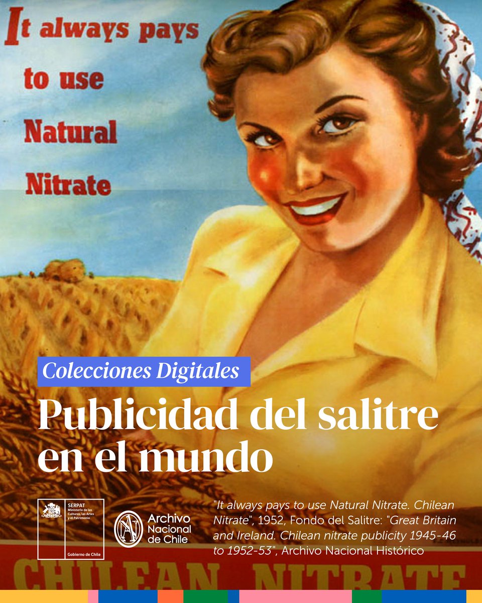 ¿Sabías que Chile llevó el salitre a todo el mundo?

Afiches, muestras gratuitas, concursos y hasta estudios científicos fueron parte de una estrategia que llegó a Europa, Asia y América.

Conoce más 👉 archivonacional.gob.cl