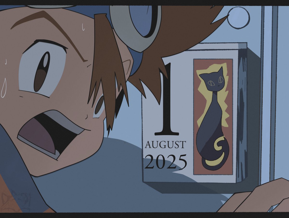 Happy Odaiba Memorial Day! did a redraw of that fateful moment! 

  #デジモン 
  #Digimon 
  #8月1日メモリアル2025 
  #お台場メモリアル