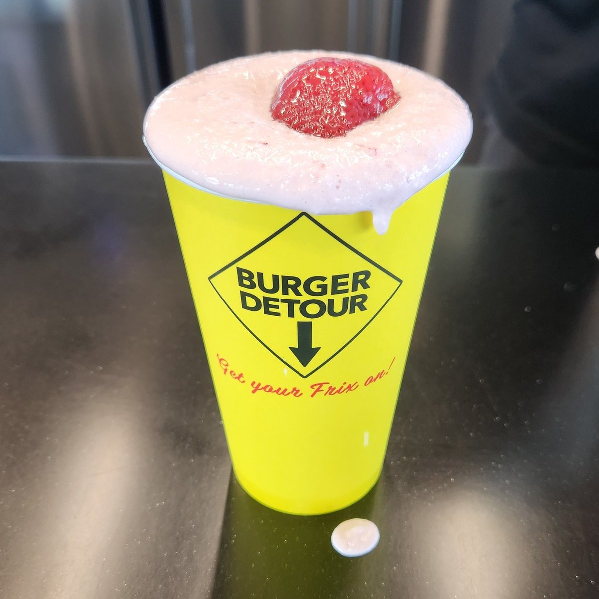 It’s been a minute since we showed our Strawberry Shake some love 🍓 - but don’t worry, this fan favorite never goes out of style! Grab yours when you take The Detour this weekend!