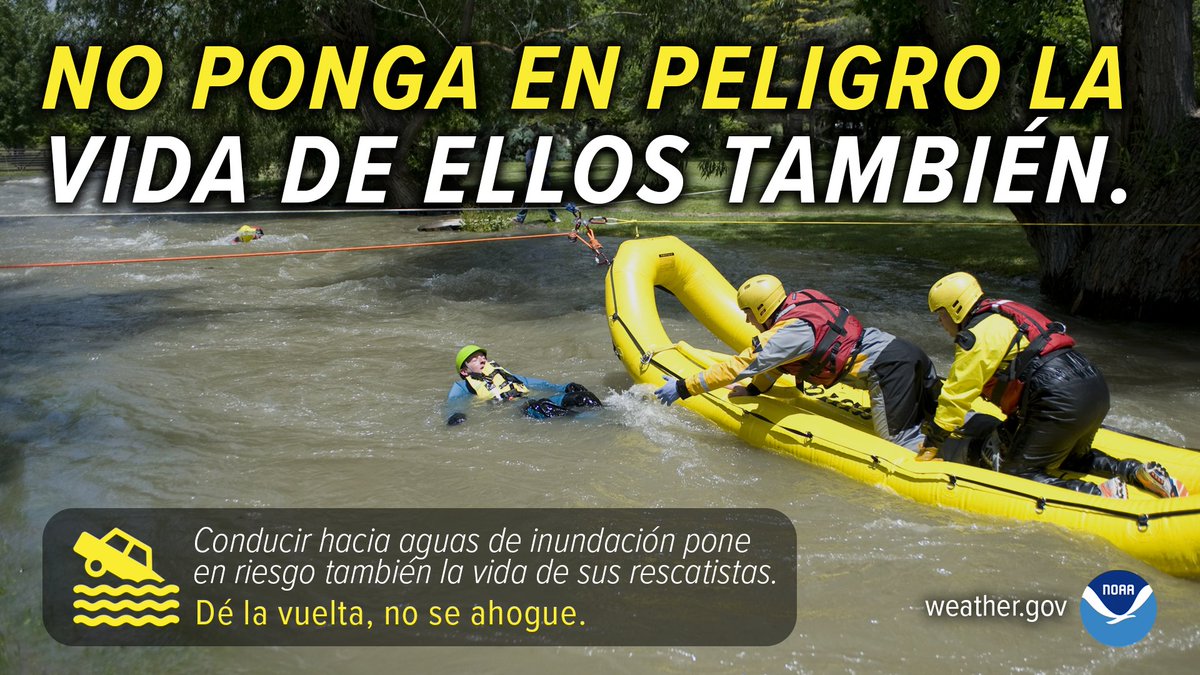 ReadyMontgomery's tweet image. You are putting your rescuer’s life at risk when you drive into floodwaters  Turn Around Don’t Drown! #FloodSafety 
weather.gov/flood 
Está poniendo en riesgo la vida de su rescatador cuando conduces hacia las aguas de una inundación. ¡Dé la vuelta, no se ahogues!