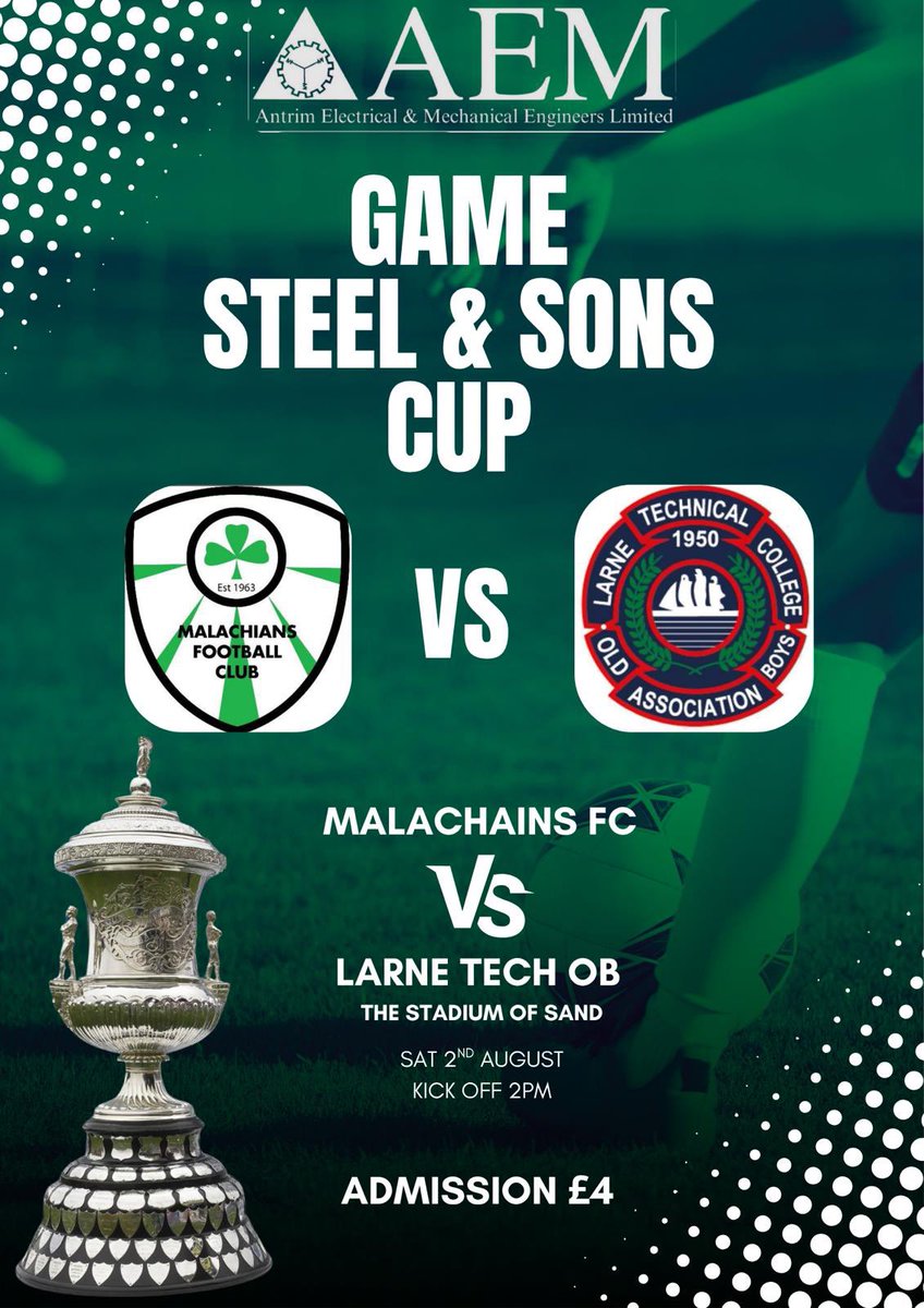 The wait is over, our first competitive game of the season. Good luck lads. See you there! #UpTheMals☘️