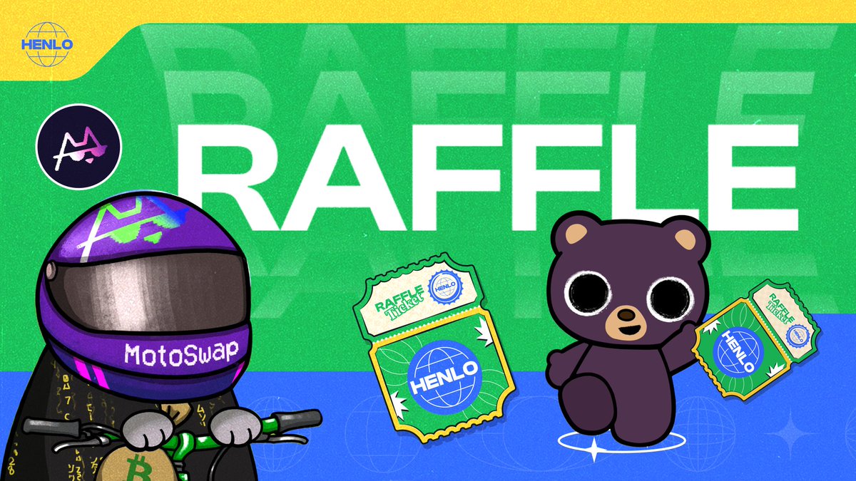 MOTOCATS RAFFLE 🏍️

henlo! we've just been visited by a cat on a bike and it dropped 50 <a href="/MotoswapBTC/">Motoswap</a> Motocats WL spots.

u can win one, if u hold at least 100k $HENLO! rules below.

on top of that, 3 WL more winners will be chosen among those who like and rt this post!