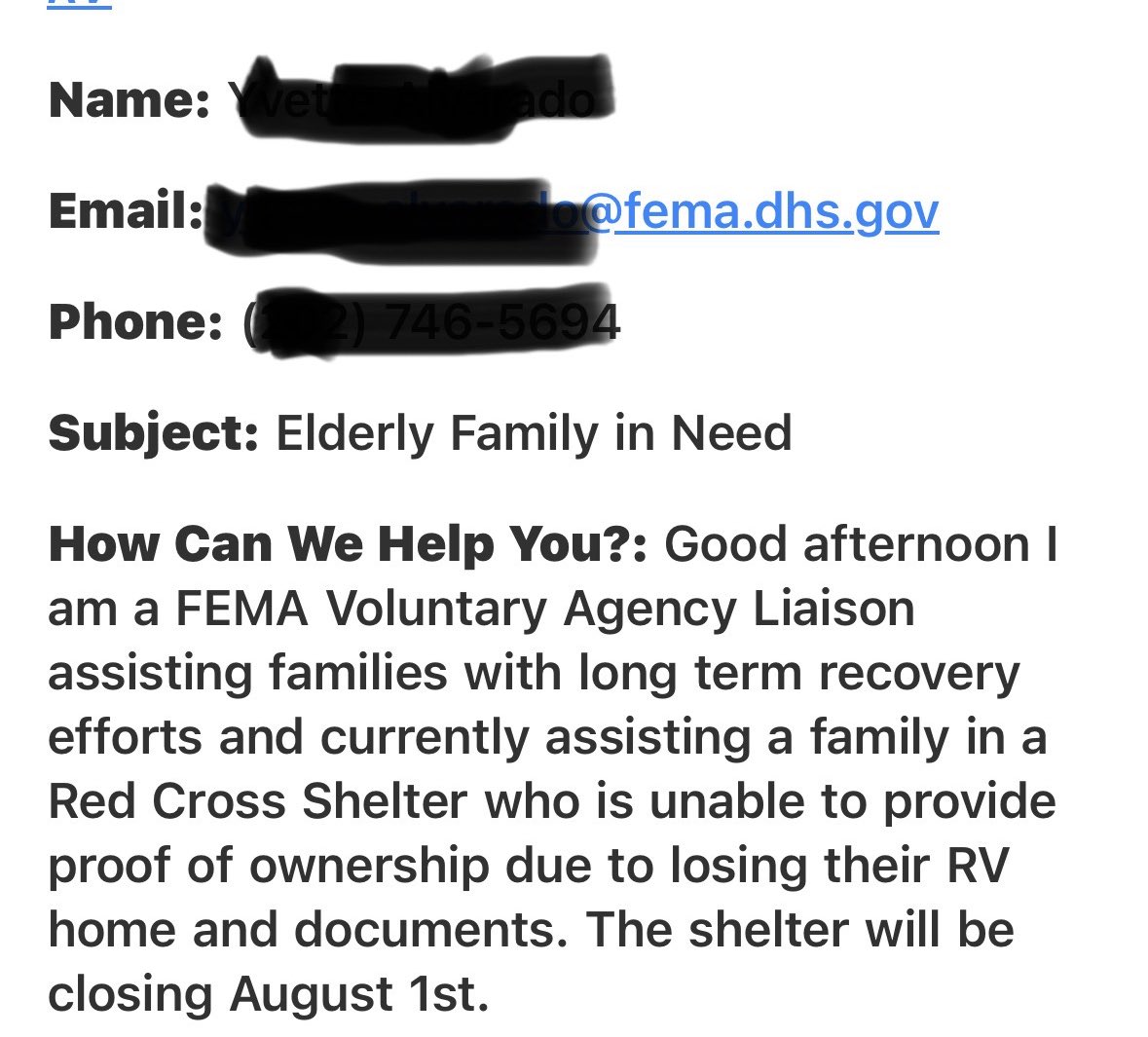 EmergencyRV (@emergencyrv) on Twitter photo FEMA Budget: $33.1B/year.
Red Cross Budget : $3B/year.
<a href="/EmergencyRv/">EmergencyRV</a> : All-volunteers. No offices. One beat-up truck and a mission to shelter natural disaster survivors.
Annual budget: <$200K.
Now they’re asking us to help shelter elderly Texas flood survivors. We’ve already FEMA Budget: $33.1B/year.
Red Cross Budget : $3B/year.
<a href="/EmergencyRv/">EmergencyRV</a> : All-volunteers. No offices. One beat-up truck and a mission to shelter natural disaster survivors.
Annual budget: <$200K.
Now they’re asking us to help shelter elderly Texas flood survivors. We’ve already