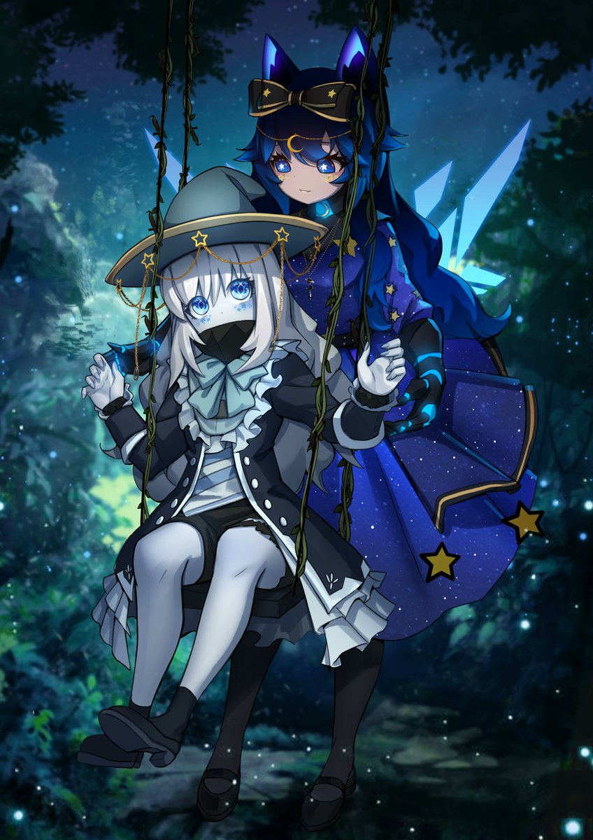 Emmaharpiee_'s tweet photo. Two stars in the dark woods 🌙
How’s the character art design? 👀
#CharacterArt #AnimeAesthetic #ArtOfTheDay #BlueAura #DreamscapeArt #DigitalArt #OCArt #AnimeArt #AnimeIllustration #CreativeCharacters https://t.co/T67phvAcTR