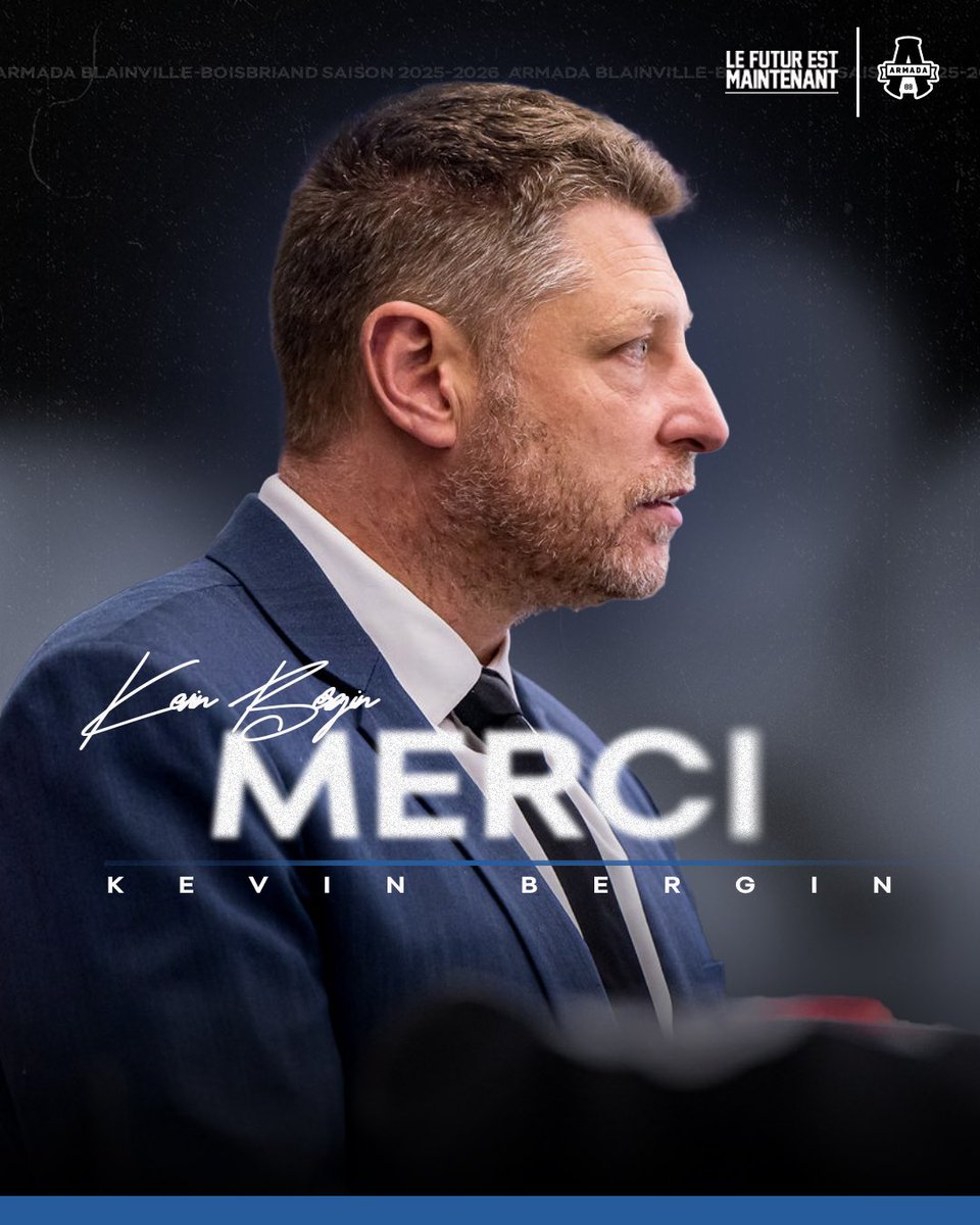 DÉPART | Merci Bergy pour les 5 dernières saisons et bon succès en France! 🇫🇷 🙌

Kevin Bergin relèvera un nouveau défi avec les Gothiques d’Amiens comme entraîneur-chef.

Le processus afin de trouver un nouvel entraîneur-adjoint est toujours en cours.

#LeFuturEstMaintenant⚡️