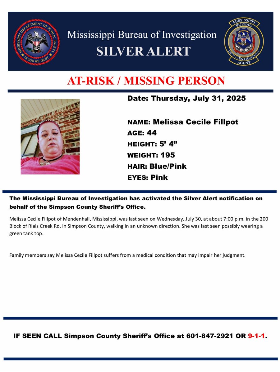 MDPSMBI's tweet image. Silver Alert