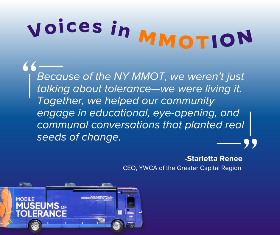 This powerful reflection came from Starletta Renee, CEO of the <a href="/ywca_gcr/">YWCA of the Greater Capital Region, Inc.</a>, after members of the #YWCA and community visitors stepped aboard the NY Mobile Museum of Tolerance (MMOT) during our stop at the <a href="/Troymarket/">TroyWFFarmersMarket</a>.

Big thanks to <a href="/NYSHumanRights/">NYS Division of Human Rights</a>, the Pride Center of the Capital