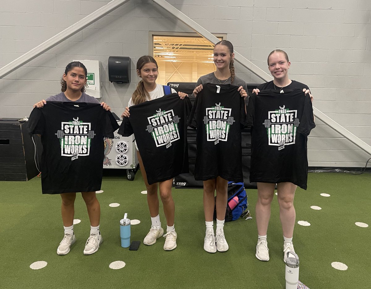Putting in the work all summer long in the weight room. Congrats to our Iron Works recipients!!! 💚💪💚 #fsvbfamily