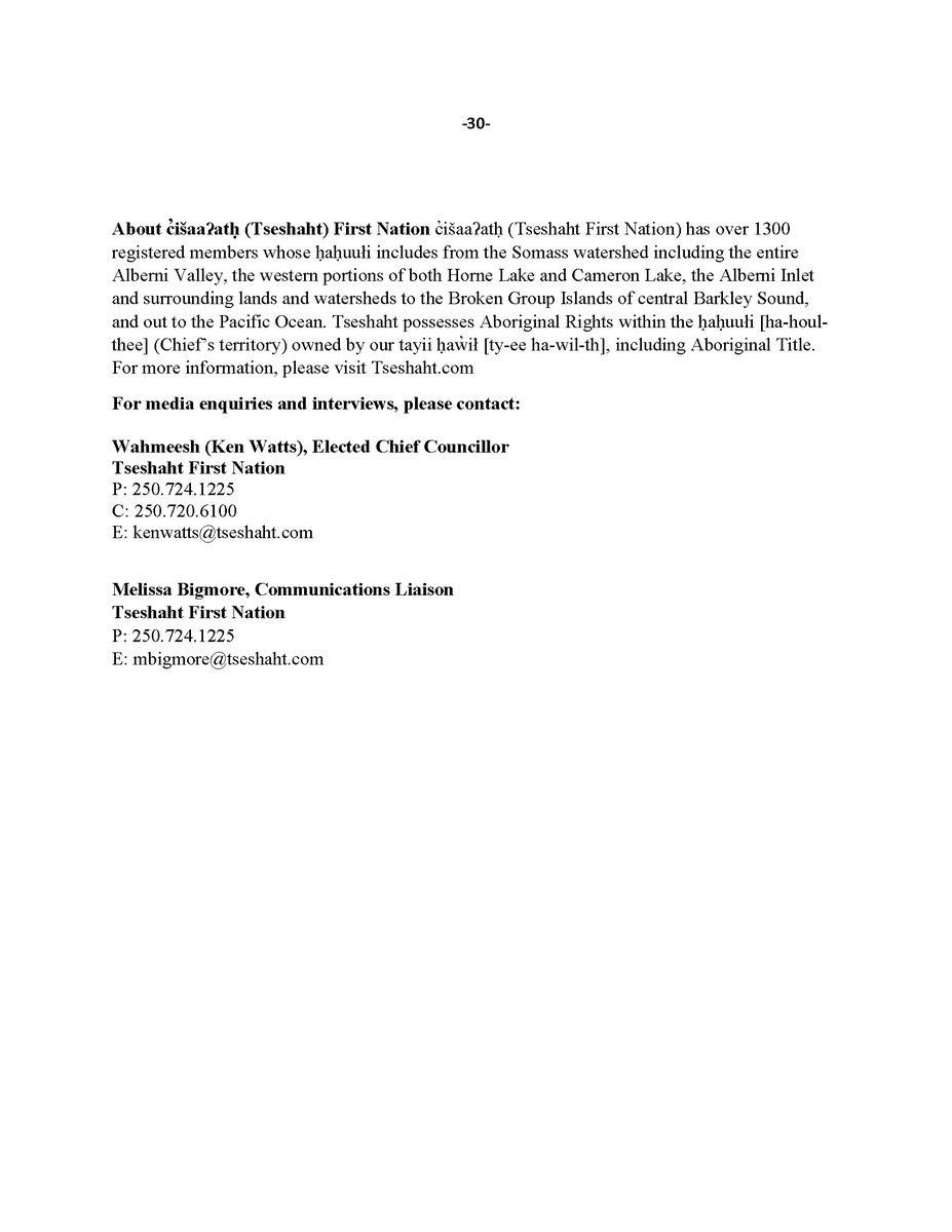 Tseshaht First Nation (<a href="/Tseshaht_FN/">Tseshaht_First_Nation</a>) celebrates grand opening of new Somass Hall with the support of from the Province of British Columbia and Government of Canada