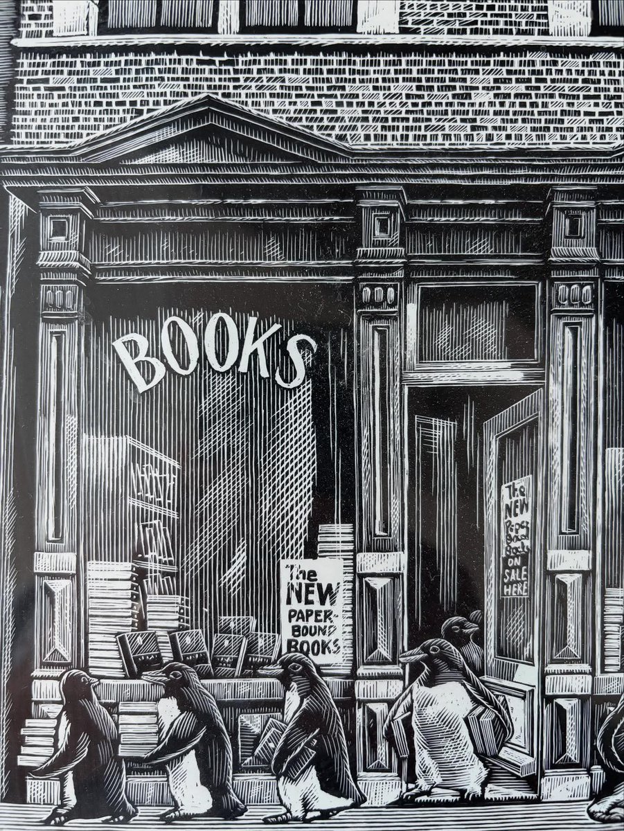 David Bromley's illustration for Penguin’s 50th. Isn't it wonderful?