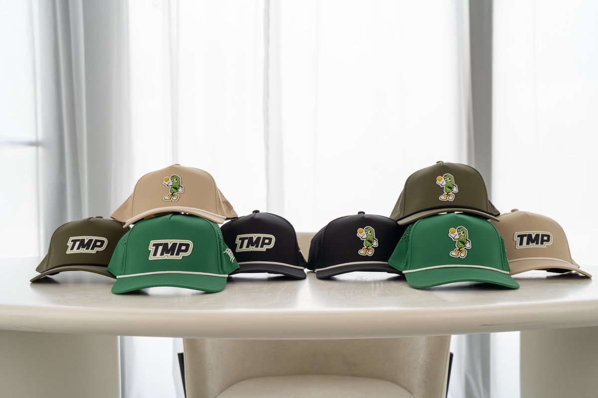 JustPicklin's tweet photo. The TMP Hat Collection drops TOMORROW @ 2PM EST 🧢🔥
2 new styles. Built for the court, made for the culture 🥒 
Same time, we’re dropping our first full YouTube video 🎥: https://t.co/iftHXsHKKx
Hat Link: https://t.co/9z2rk9LLrn https://t.co/nQMBGG7uhS
