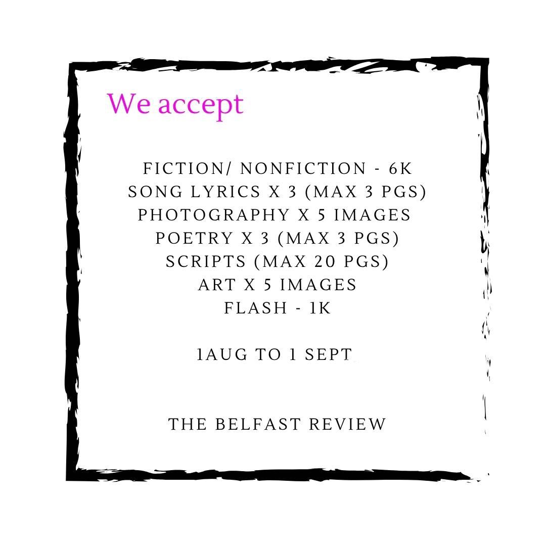 Soon as it’s midnight wherever you are - we’re officially OPEN for submissions 

Send us something brilliant 🍀

Link below