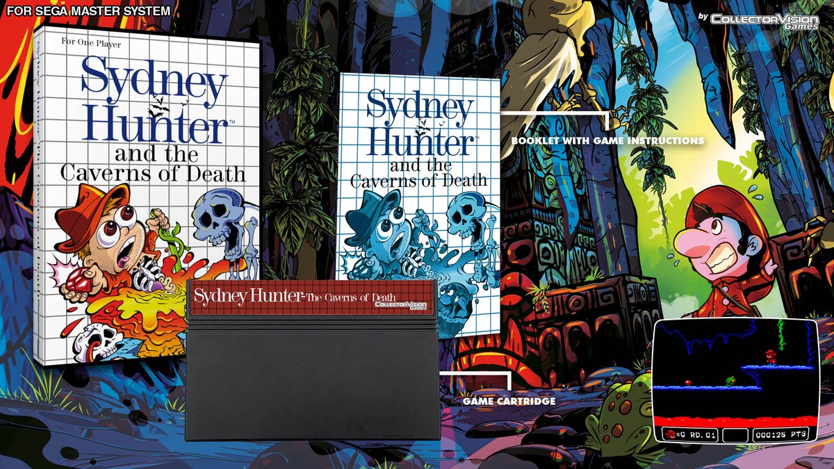 Copies of Sydney Hunter and the Caverns of Death for the Sega Master System are now available and in limited supply.  Ready to ship, and available on our website: collectorvision.com/store/product/…