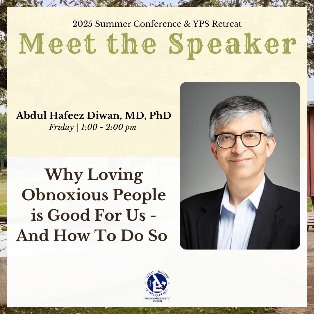 TexPathol's tweet image. Are you ready for the #YPSRetreat2025? We sure are! Meet the speakers for Friday&apos;s sessions. 
There&apos;s still time to register if you haven&apos;t yet - texpath.org/summer-retreat

#TexPath #PathX #PathTwitter