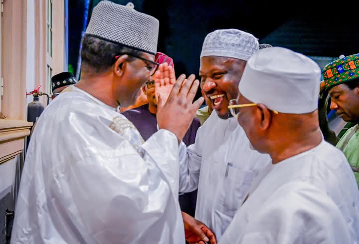 Yusuf Dingyadi (@yusdgyd1) on Twitter photo Abuja
Our children marriage engagement event at Asokoro residence of HMoSD HE <a href="/Bellomatawalle1/">Dr. Bello Matawalle</a>.
The engagement is between Ibrahim Mukhtar Bello Maigona and Aisha Bello Matawalle.
<a href="/NuhuRibadu/">Nuhu Ribadu</a>
<a href="/Mohammed_Badaru/">Mohammed Badaru CON mni</a>
<a href="/AWTambuwal/">Aminu W. Tambuwal</a>
<a href="/arewacycle/">Arewa Cycle</a>
Best wishes for them. Abuja
Our children marriage engagement event at Asokoro residence of HMoSD HE <a href="/Bellomatawalle1/">Dr. Bello Matawalle</a>.
The engagement is between Ibrahim Mukhtar Bello Maigona and Aisha Bello Matawalle.
<a href="/NuhuRibadu/">Nuhu Ribadu</a>
<a href="/Mohammed_Badaru/">Mohammed Badaru CON mni</a>
<a href="/AWTambuwal/">Aminu W. Tambuwal</a>
<a href="/arewacycle/">Arewa Cycle</a>
Best wishes for them.
