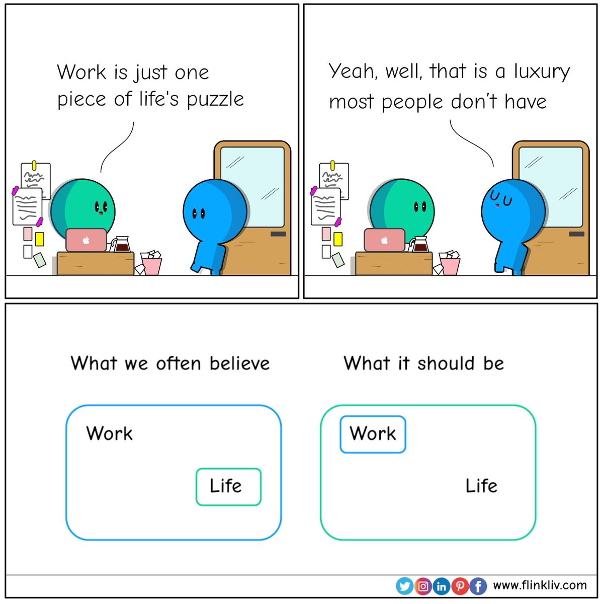 Work is one piece of life’s, but for many, it is the whole picture. Let’s build a world where balance isn’t a luxury, and be kind to each other
flinkliv.com

#workplacewellbeing #worklifebalance #problemsolving #workculture #a11y #problemløsning #arbeidskultur