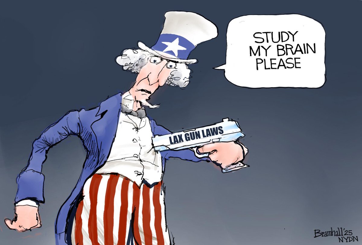 ablueview's tweet image. The Nation's Brain Needs to be Studied #ABlueView🧵1/2

In a note, the gunman who murdered 4 in Manhattan "referenced the neurodegenerative disease chronic traumatic encephalopathy, or CTE, pleading: 'Study my brain please. I’m sorry.'"
bu.edu/articles/2025/…

#ItsTheGuns