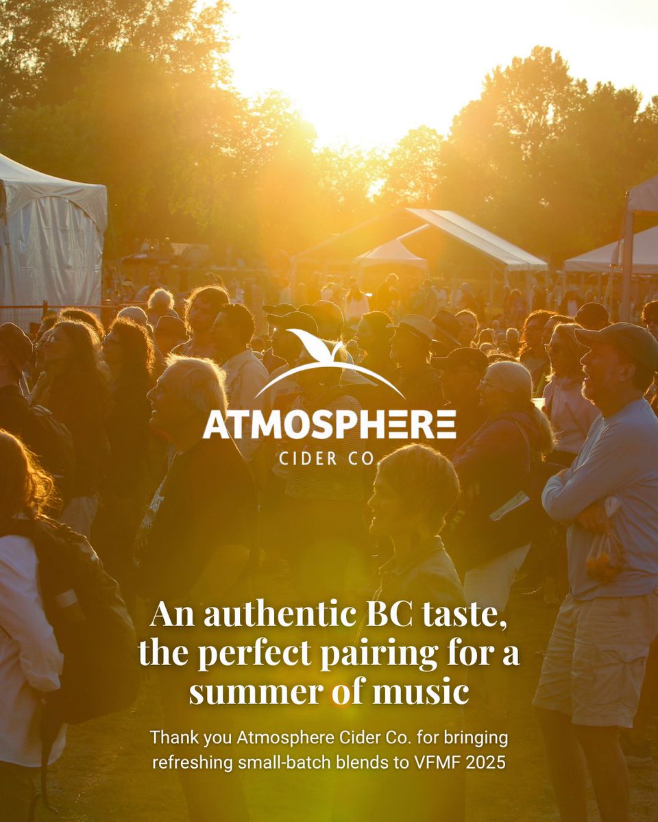 Thank you to Atmosphere Cider Company for bringing a true taste of BC to our beverage gardens this year. 🍎🌲

Crafted in East Van and inspired by the wild beauty of the province, their small-batch blends like Golden Hour and Purple Rain were a refreshing hit all weekend long.