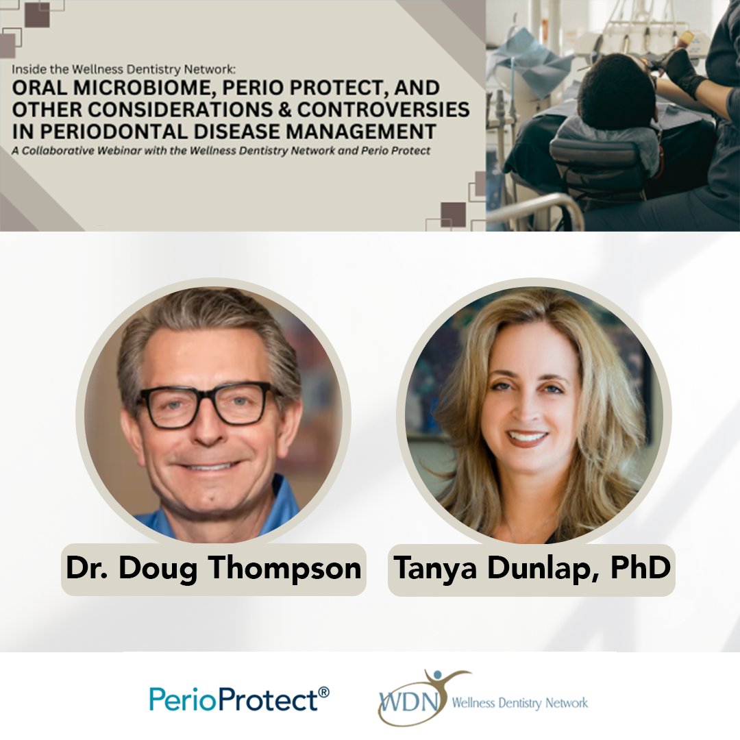 Join us for a focused discussion on how adjunctive therapies like PerioProtect, hydrogen peroxide gels, and sodium hypochlorite can support more stable, long-term outcomes—while addressing current debates in modern perio care.

Register here: us02web.zoom.us/webinar/regist…