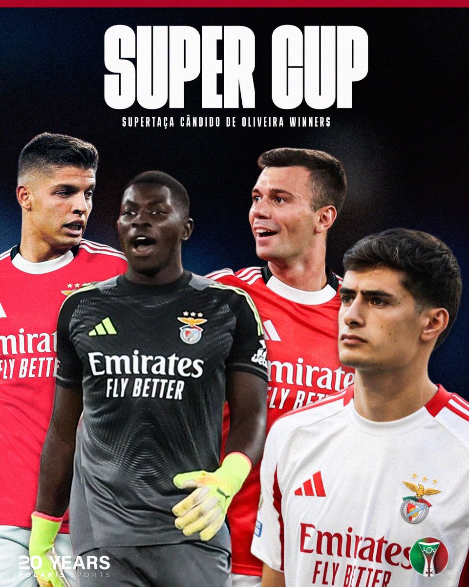 Portuguese Super Cup winners 🏆 
António Silva, Henrique Araújo, Samuel Soares and Diogo Prioste kick off the season with their first trophy. Huge congratulations to our stars! 👏👏👏