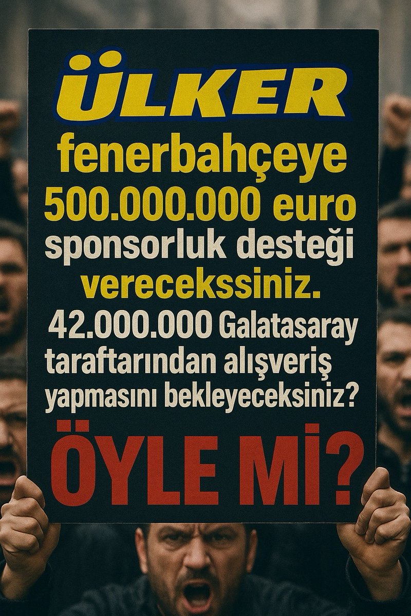 42.000.000 Galatasaraylıdan Ülker almasını beklemeyeceksin o zaman Murat Ülker !!!

Bedava morata shaktar Orkun victor osimhen Gökhan gönül  aldık muhittin böcek #SHAvBJK
Tanju Özcan sadece Galatasaray
