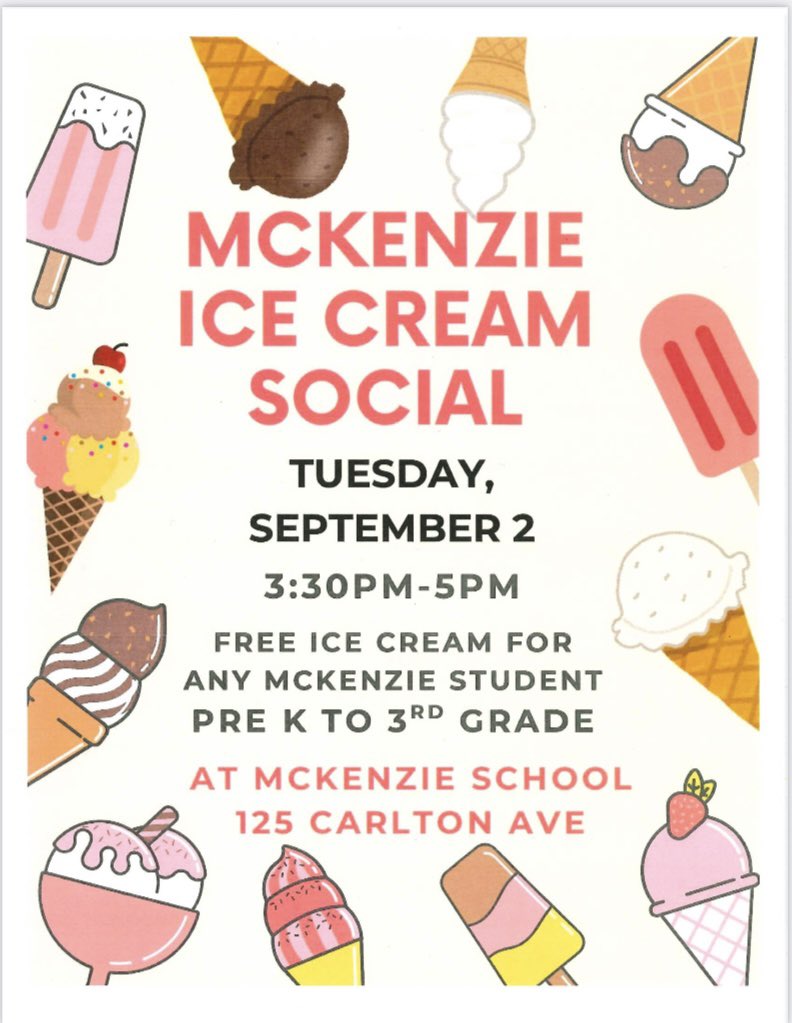 McKenzie School Ice Cream Social!
