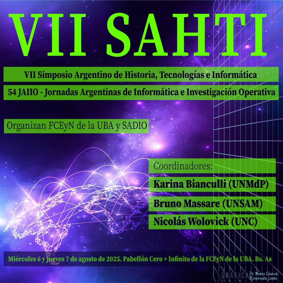 Se viene el 7mo Simposio de Historia de la Informática.(SAHTI)
En <a href="/ComputacionUBA/">Computación, Exactas - UBA</a>.
El mié 6 y jue 7 de agosto.
Gran plantilla.
Grandes temas.

Proyecto Sol (Santa Fé), Libro TK90X (Uruguay), la VCF LatAm (Bahía Blanca), Revista "Computadoras" (Perú), las CZ (Santa Fé) y más!