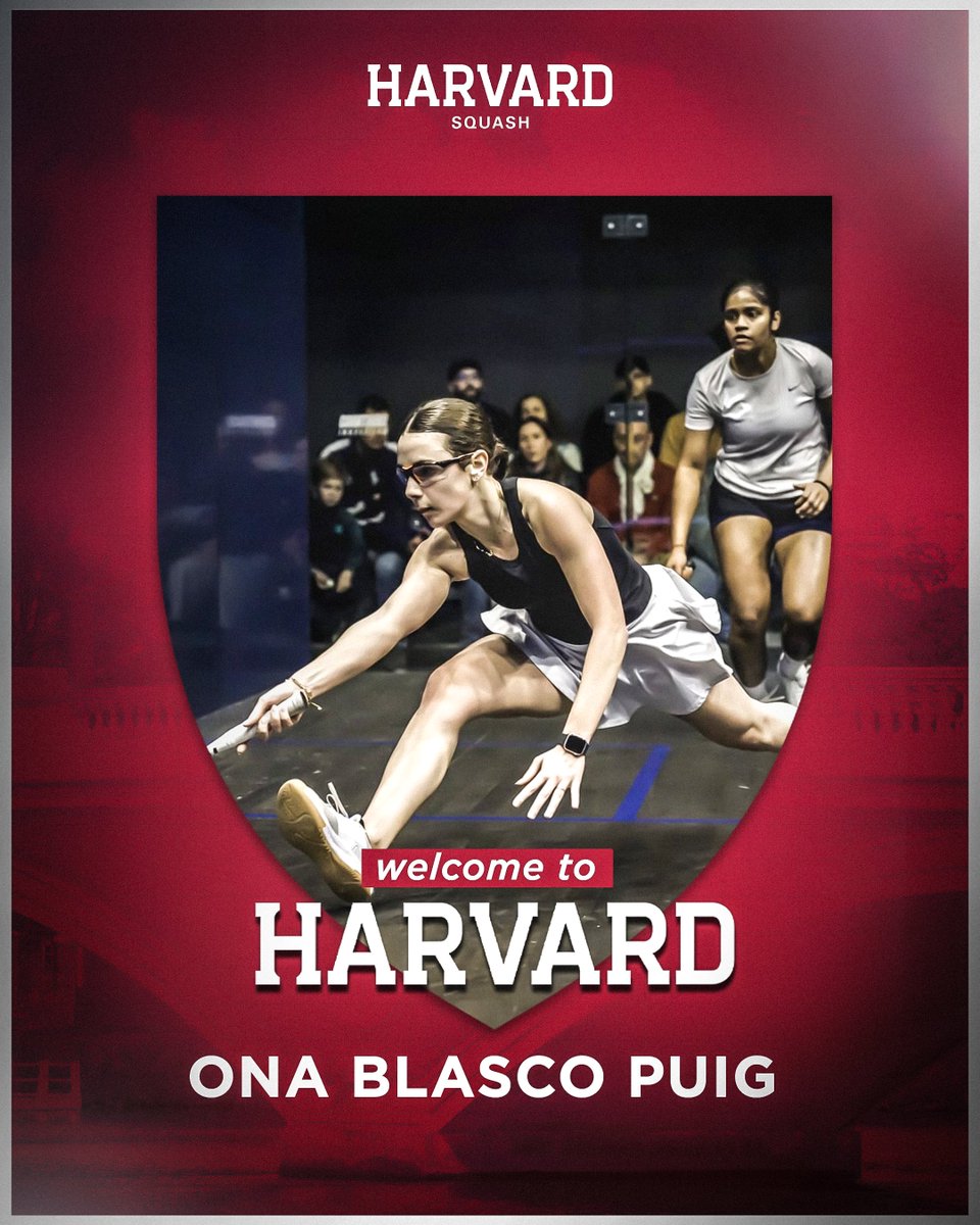 Welcome to Harvard, 𝙊𝙣𝙖 𝘽𝙡𝙖𝙨𝙘𝙤 𝙋𝙪𝙞𝙜!! 

a 13-time Spanish Junior National Champion in all divisions, Ona comes to Harvard by way of Spain! Puig is currently ranked the #⃣3⃣ in Spain and is a member of the Spanish National Team! 

#GoCrimson x #OneCrimson
