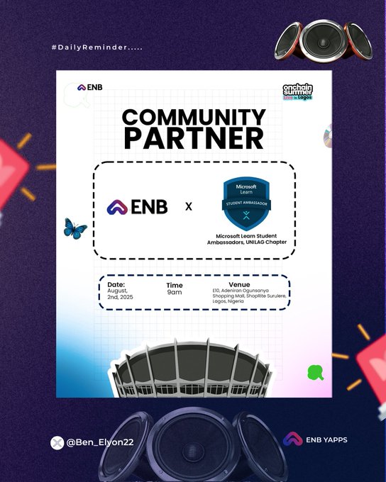 ENB and Microsoft Learn UNILAG Community Partner Event Poster