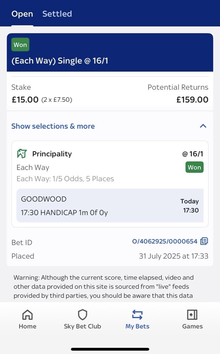 OTTIPSUK's tweet photo. BOOM PRINCIPALITY LANDS AT 28/1 💣

This is why we have joined twitter🔥🔥 We don’t bet for fun we bet to build money🔥🔥

Are you done waiting on the sidelines? Join our telegram in our bio and join this cash journey we are about to go on🫵

#horseracing #Goodwood #BettingTips https://t.co/s23QDNjoO3