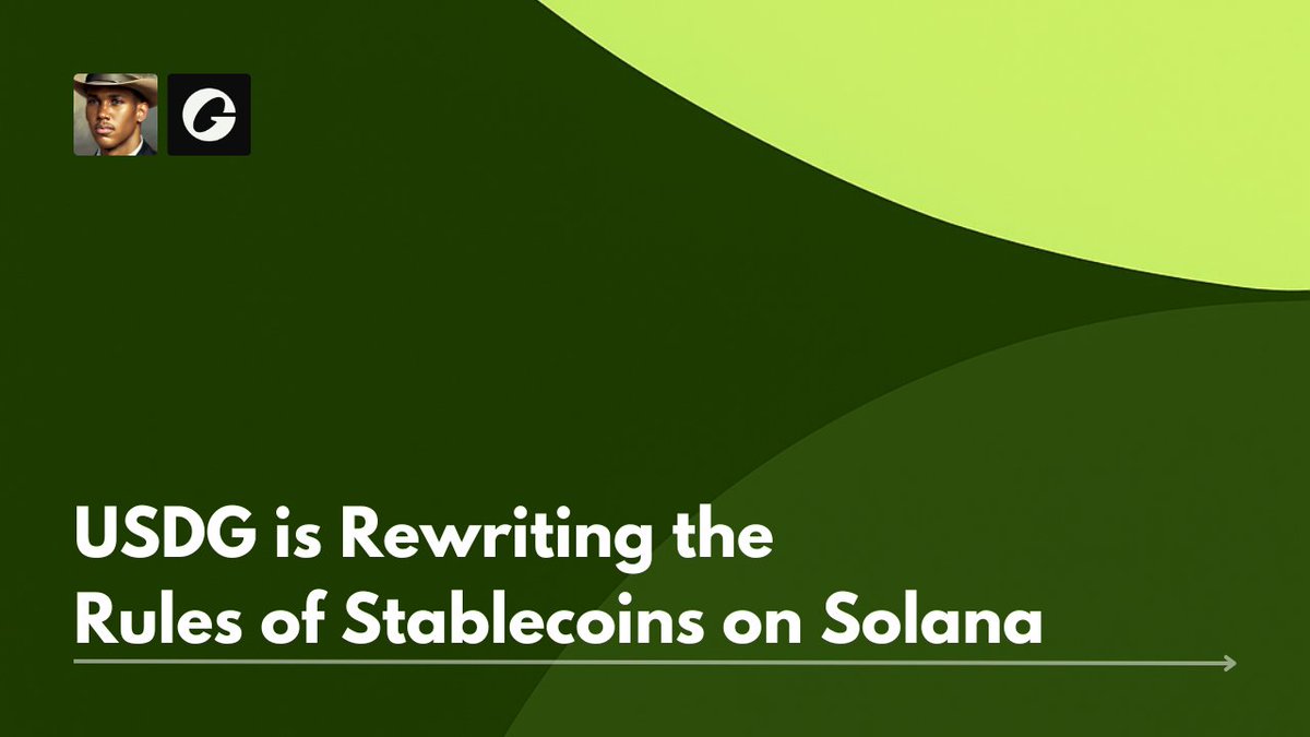 While others scrambled to adjust to the GENIUS Act, <a href="/global_dollar/">Global Dollar Network 🌎</a> didn’t flinch.

This is because their stablecoin was built on solid principles from day one.

And now, it’s gaining traction on Solana, giving users a reason to rethink what they hold.

Let’s talk about it: 🔽🧵